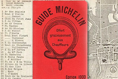 Imagem de uma Edição antiga de um Guia Michelin